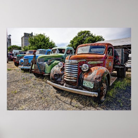 CLASSIC AMERICAN TRUCK LINEUP POSTER (Vorne)