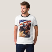 Classic Americana: Zeitlose traditionelle Tattoo D T-Shirt (Vorne ganz)