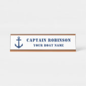 Classic Anchor Ihr Captain Titel Boat Name Gold Schreibtischnamensplakette (Vorderseite )