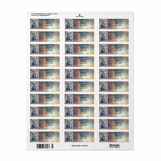 Classic Angel Weihnachtslabel (Vorne)