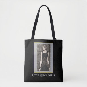 Classic Anime Little Black Dress Print LBD Tasche
