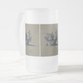 Classic Antiquarian Delft Blue Tile - Obstkorb Mattglas Bierglas (Vorderseite Links)