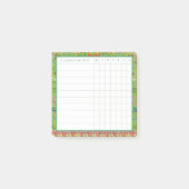 Classic Apple Green Chinoiserie Habit Tracker Post-it Klebezettel (Vorderseite)