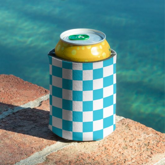Classic aqua blue checkerboard dosenkühler (In Situ Pool)
