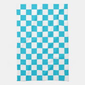 Classic aqua blue checkerboard geschirrtuch (Vertikal)