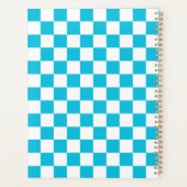 Classic aqua blue checkerboard planer (Rückseite)