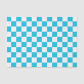 Classic aqua blue checkerboard seidenpapier (Vorderseite)
