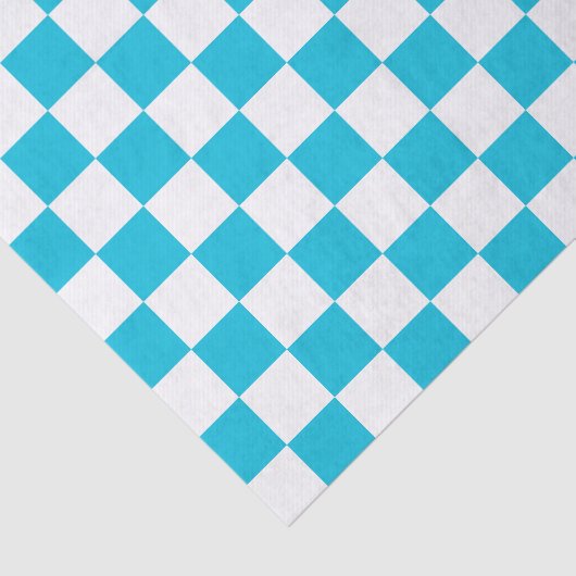 Classic aqua blue checkerboard seidenpapier (Ausschnitt)