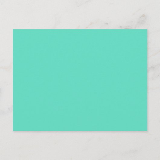 Classic Aqua Blue Solid Color Postkarte (Vorderseite)