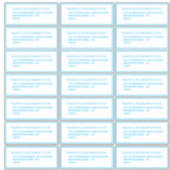 Classic Aqua Guest Mailing Labels 21 pro Blatt (Vorderseite)