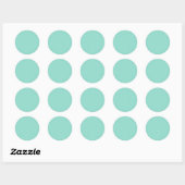 Classic Aqua und White Polka Dot Stickers (Blatt)
