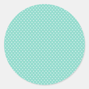 Classic Aqua und White Polka Dot Stickers
