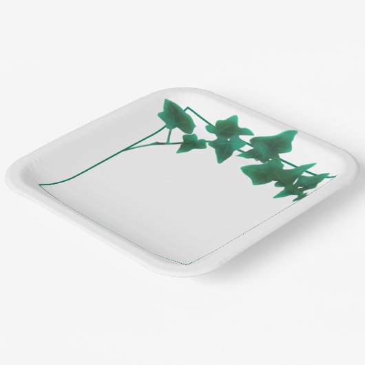 Classic Aquarell Green English Ivy Pappteller (Gewinkelt)