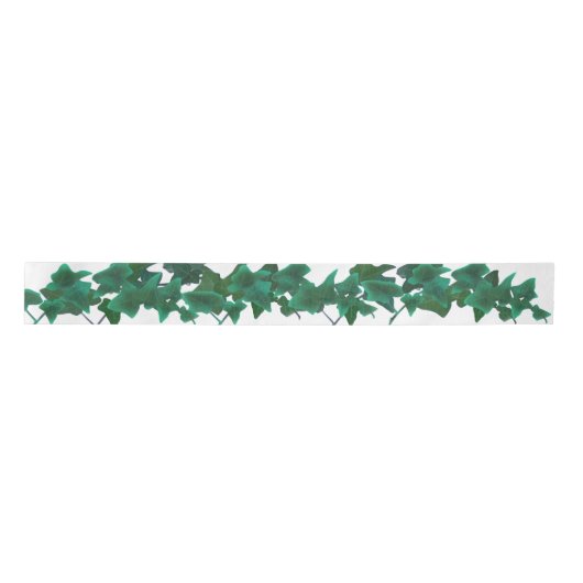 Classic Aquarell Green English Ivy Satinband (Vorderseite)