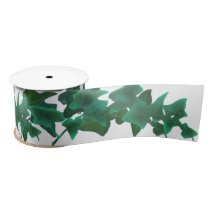 Classic Aquarell Green English Ivy Satinband