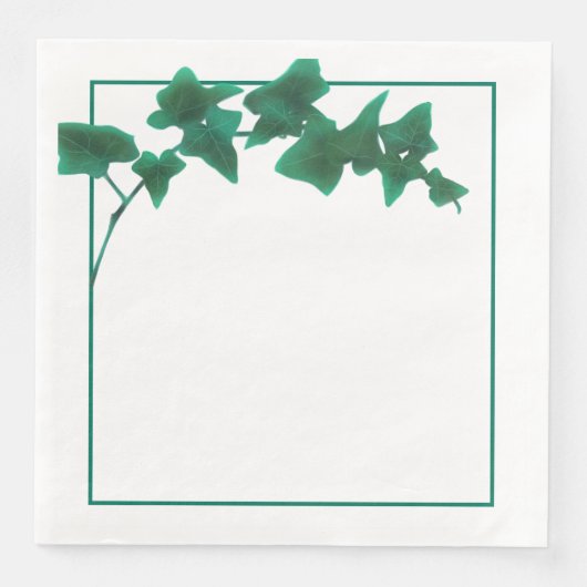 Classic Aquarell Green English Ivy Serviette (Vorderseite)