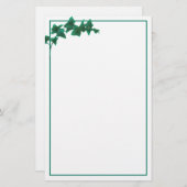 Classic Aquarell Green English Ivy Stationery Briefpapier (Vorne/Hinten)