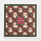 Classic Aquarell Weihnachtsservietten Serviette (Vorderseite)