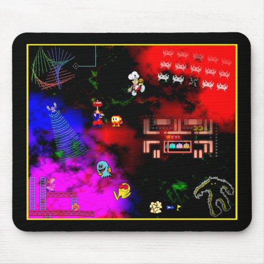 Classic Arcade Junkie Mouse Mat Mousepad (Vorne)