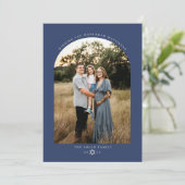 Classic Arch Hanukkah Photo Feiertagskarte (Stehend Vorderseite)