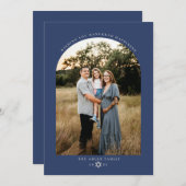 Classic Arch Hanukkah Photo Feiertagskarte (Vorne/Hinten)