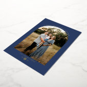 Classic Arch Hanukkah Photo Folien Feiertagskarte (Gedreht)