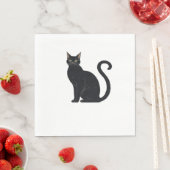 Classic Arched Back Cat - Vintages Halloween Silho Serviette (Beispiel)