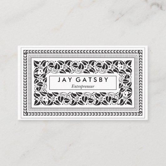 Classic Art Deco/Art Nouveau Visitenkarte (Vorderseite)