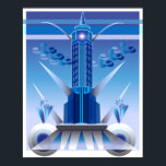 Classic Art Deco City Gebäude Poster<br><div class="desc">Classic Art Deco City Gebäude Poster</div>