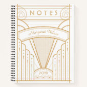 Classic Art Deco Design Notebook Notizblock (Vorderseite)