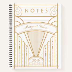 Classic Art Deco Design Notebook Notizblock
