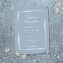 Classic Art Deco Dusty Blue Wedding