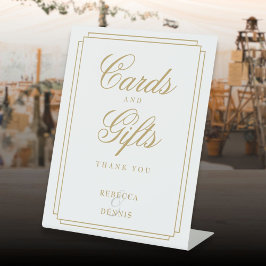 Classic Art Deco Elegante Gold Cards und Geschenke Sockelschild