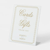 Classic Art Deco Elegante Gold Cards und Geschenke Sockelschild (Vorderseite)