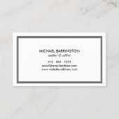 CLASSIC ART DECO MONOGRAM - ANFANG II VISITENKARTE (Rückseite)