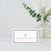 CLASSIC ART DECO MONOGRAM - ANFANG VISITENKARTE (Stehend Vorderseite)