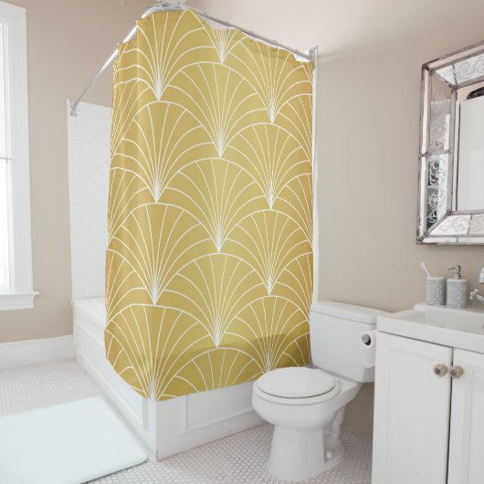 Classic Art Deco Seamless Pattern. Geometric Stili Duschvorhang (Beispiel)