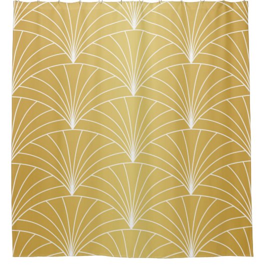 Classic Art Deco Seamless Pattern. Geometric Stili Duschvorhang (Vorderseite)
