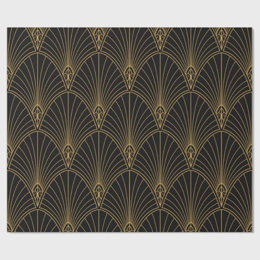 Classic Art Deco Seamless Pattern. Geometric Styli Geschenkpapier (Flach)