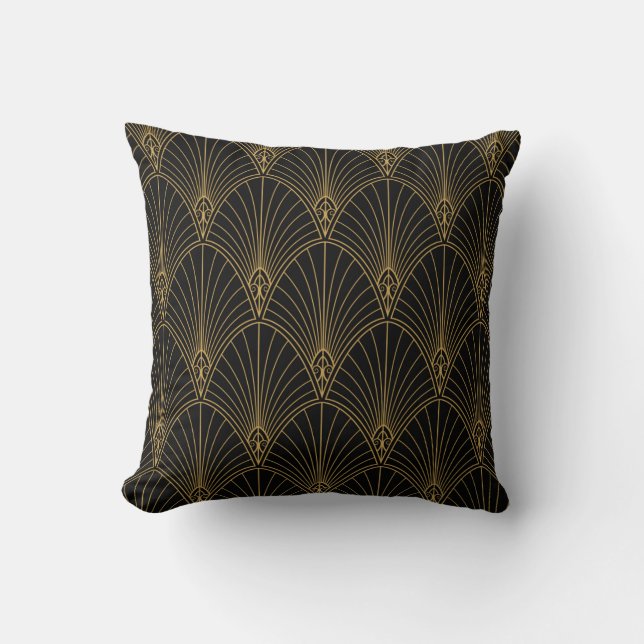 Classic Art Deco Seamless Pattern. Geometric Styli Kissen (Vorderseite)