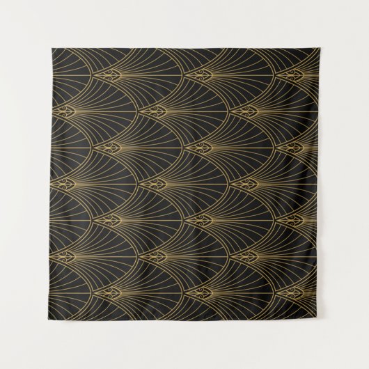 Classic Art Deco Seamless Pattern. Geometric Styli Wandteppich (Vorderseite (Horizontal))