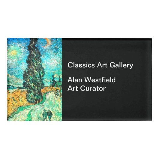 Classic Art Gallery Klassische Mitarbeiternamensma Namenschild (Vorderseite)