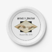 Classic Art Gay Wedding Pappteller (Vorderseite)