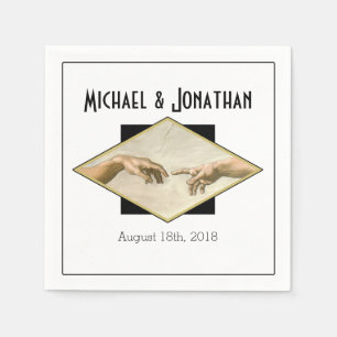 Classic Art Gay Wedding Serviette