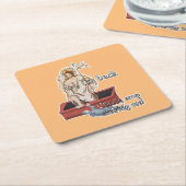 Classic Art Meme : Christ, hör auf, mich zu beänge Rechteckiger Pappuntersetzer (angewinkelt)