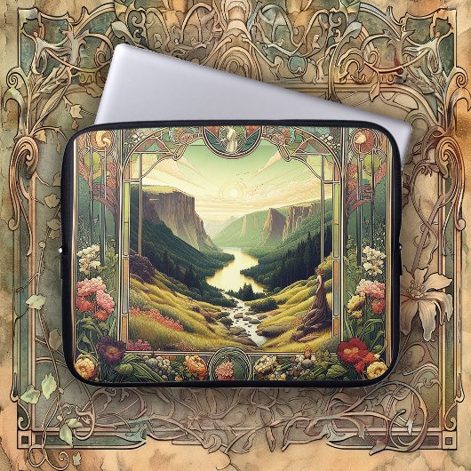 Classic Art Nouvea Landscape Art Laptopschutzhülle