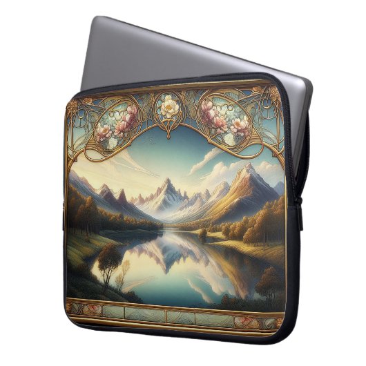 Classic Art Nouvea Landscape Art Laptopschutzhülle (Vorderseite Links)