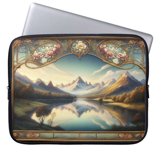 Classic Art Nouvea Landscape Art Laptopschutzhülle (Vorderseite)