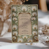 Classic Art Nouveau Lily Wedding Einladung