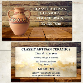 Classic Artisan Keramik Pottery Business Card Visitenkarte